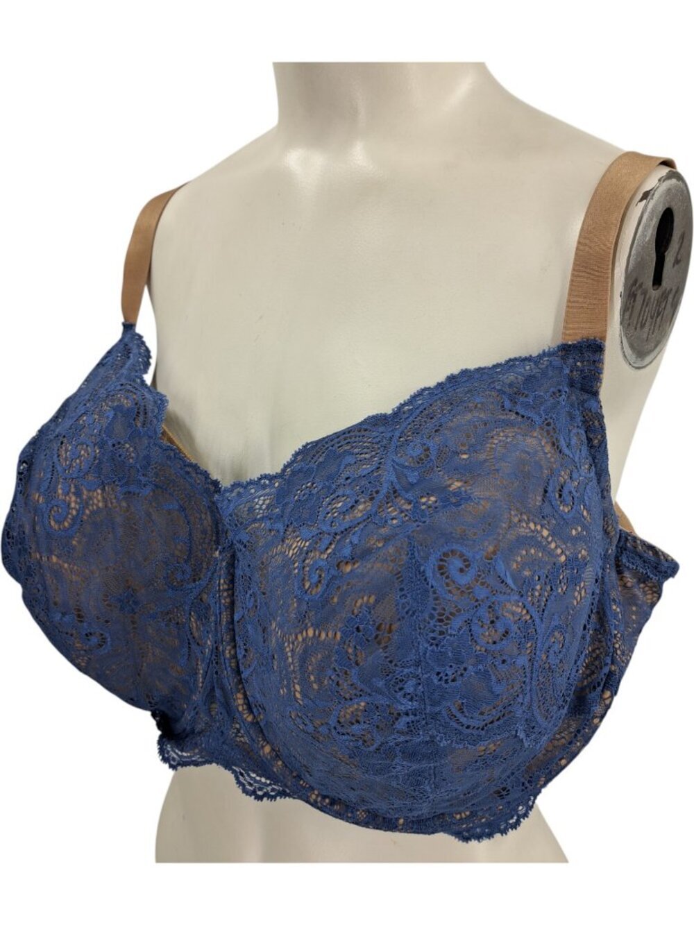 ThirdLove 24/7 Lace Balconette Bra Underwire Bra Size 42F Blue Lined Multiway
